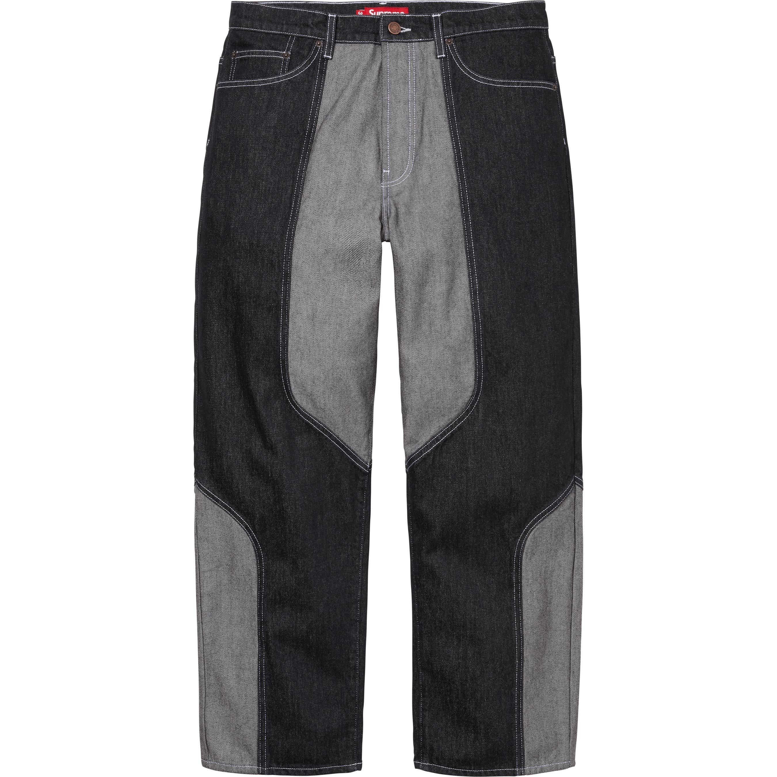 2-Tone Paneled Baggy Jean view 5